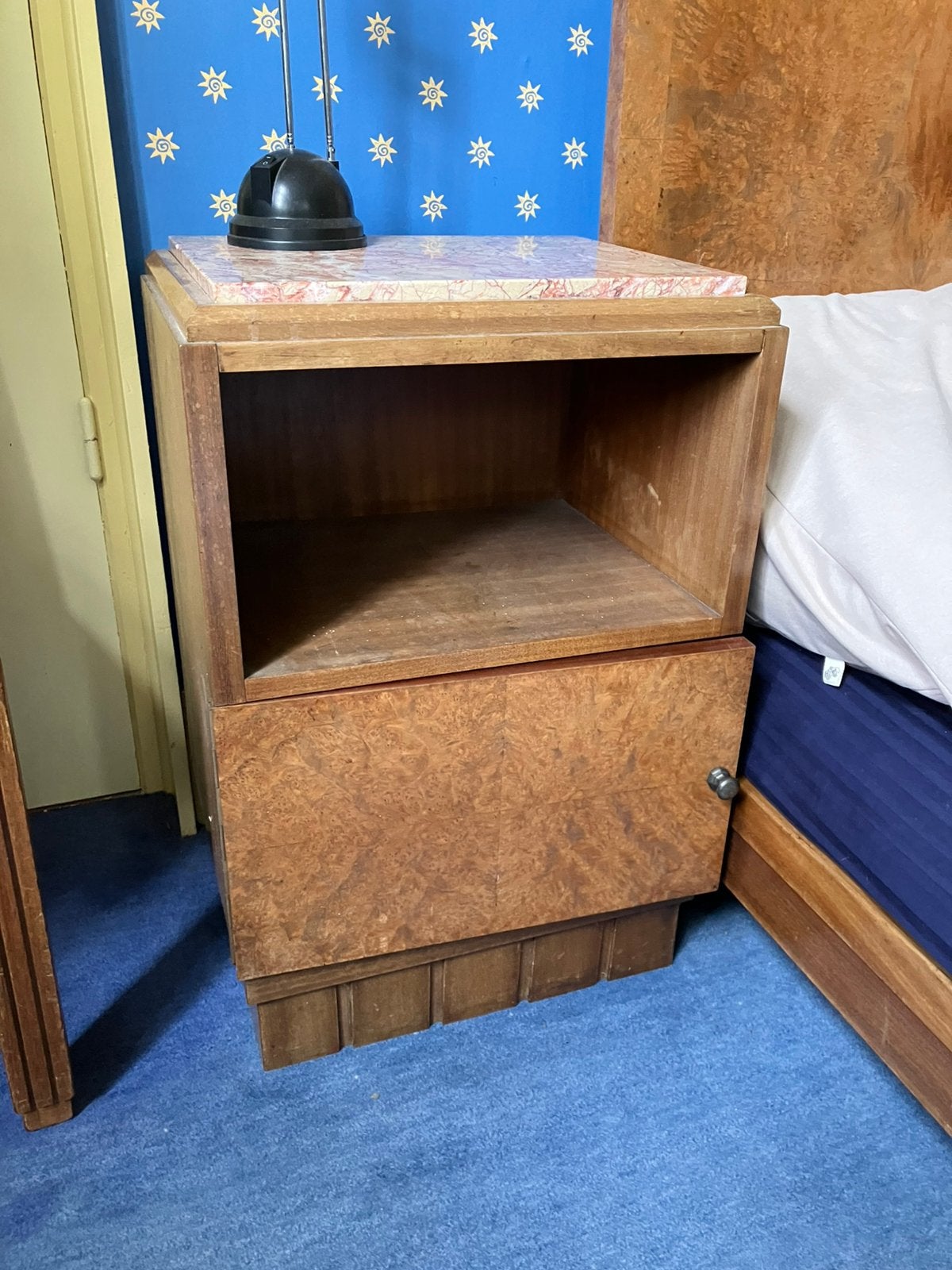 2x Art Deco nachtkastje, Ophalen, Minder dan 45 cm