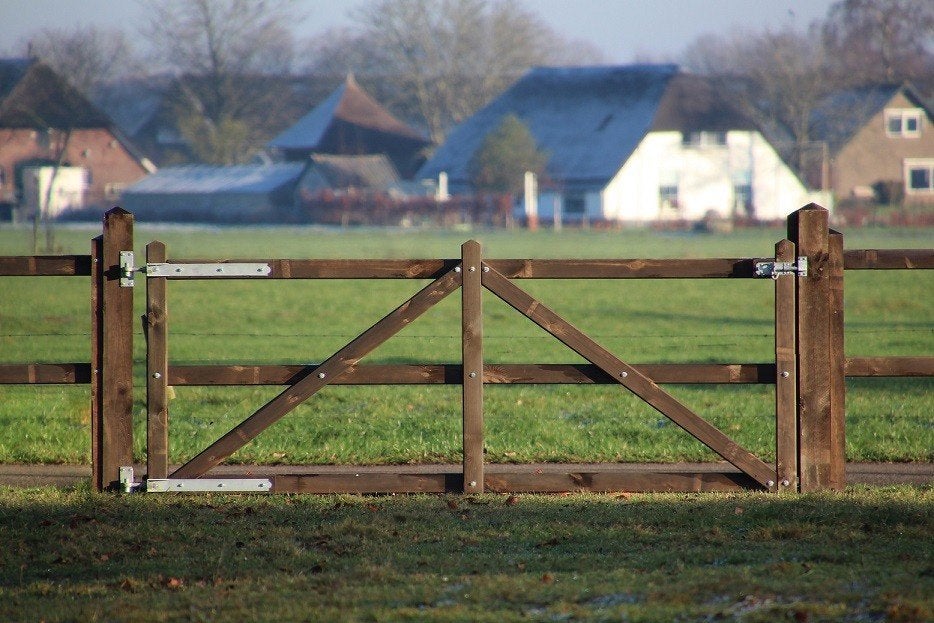 30. Houten poort | houten hekken | weidepoort, Tuin en Terras, Tuinhekken en Hekwerk, Ophalen of Verzenden, Nieuw, Hout, Tuinhek
