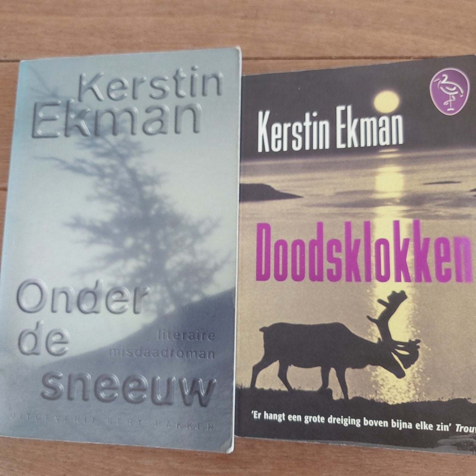 Kerstin Ekman - Onder de sneeuw & Doodsklokken (2 boeken), Ophalen of Verzenden, Gelezen, Kerstin Ekman