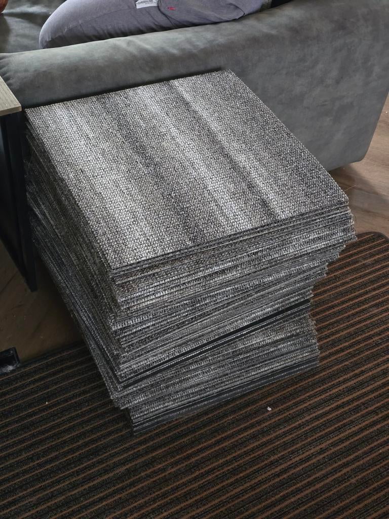 25m² Hoge Kwaliteit Tapijttegels 50x50 cm - Zware Kwaliteit, Ophalen, Modern, Zakelijk, 50 tot 100 cm, Grijs