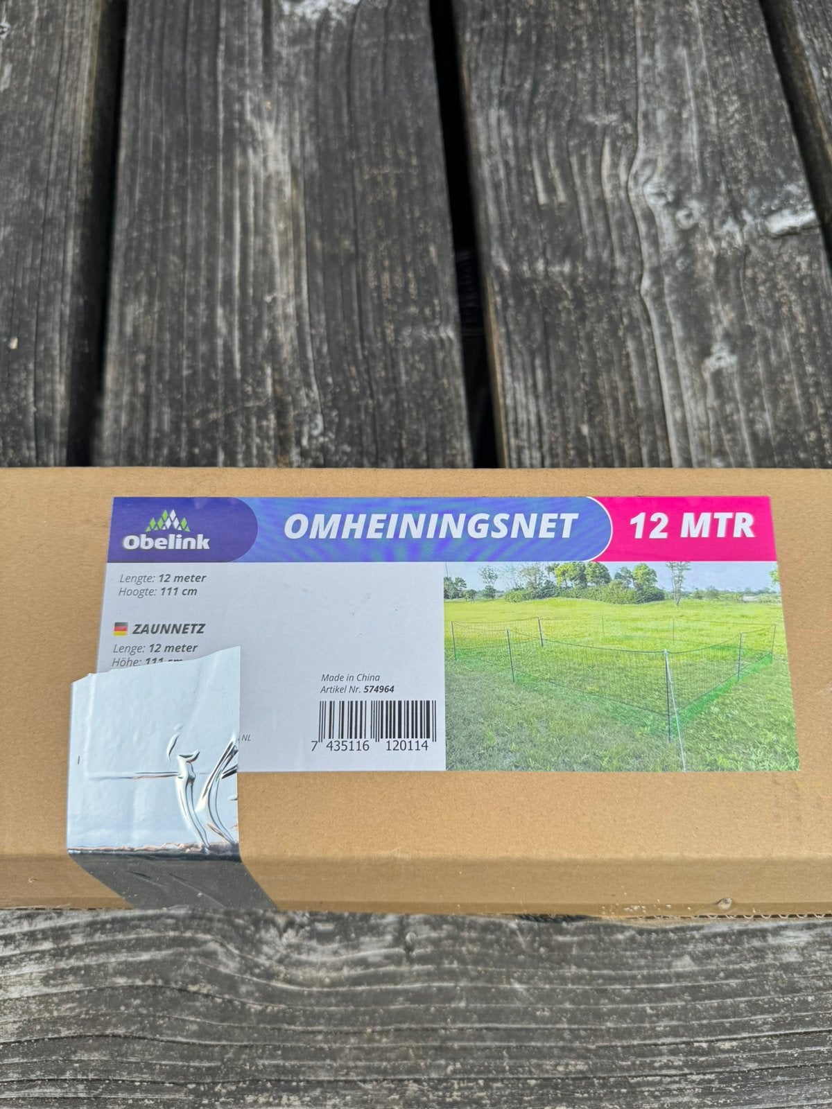 gaas omheining met loop stuk compleet, Ophalen, Zo goed als nieuw, Kunststof, Gaashekwerk