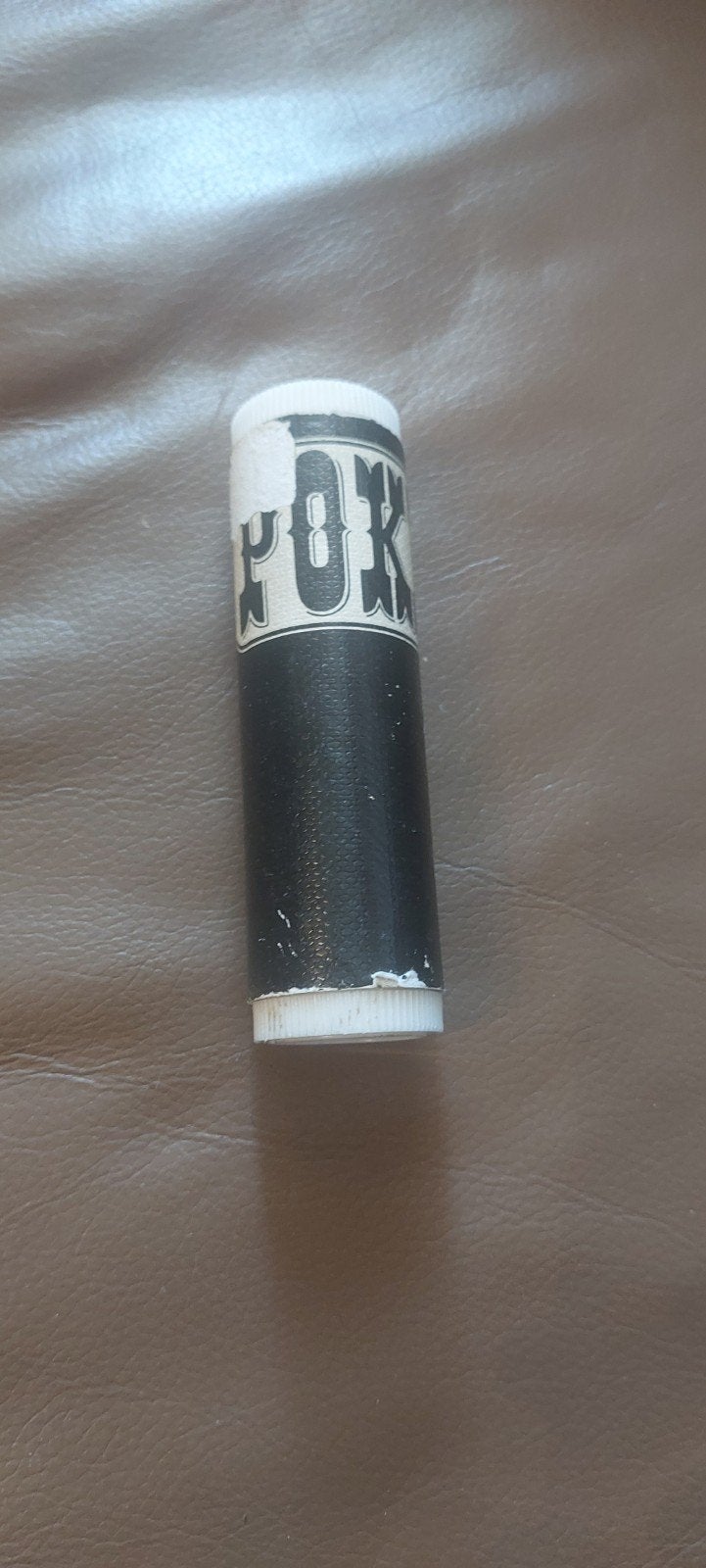 Vintage Poker Dobbelstenen Set in Koker, Gebruikt, Onbekend, Ophalen of Verzenden, Een of twee spelers