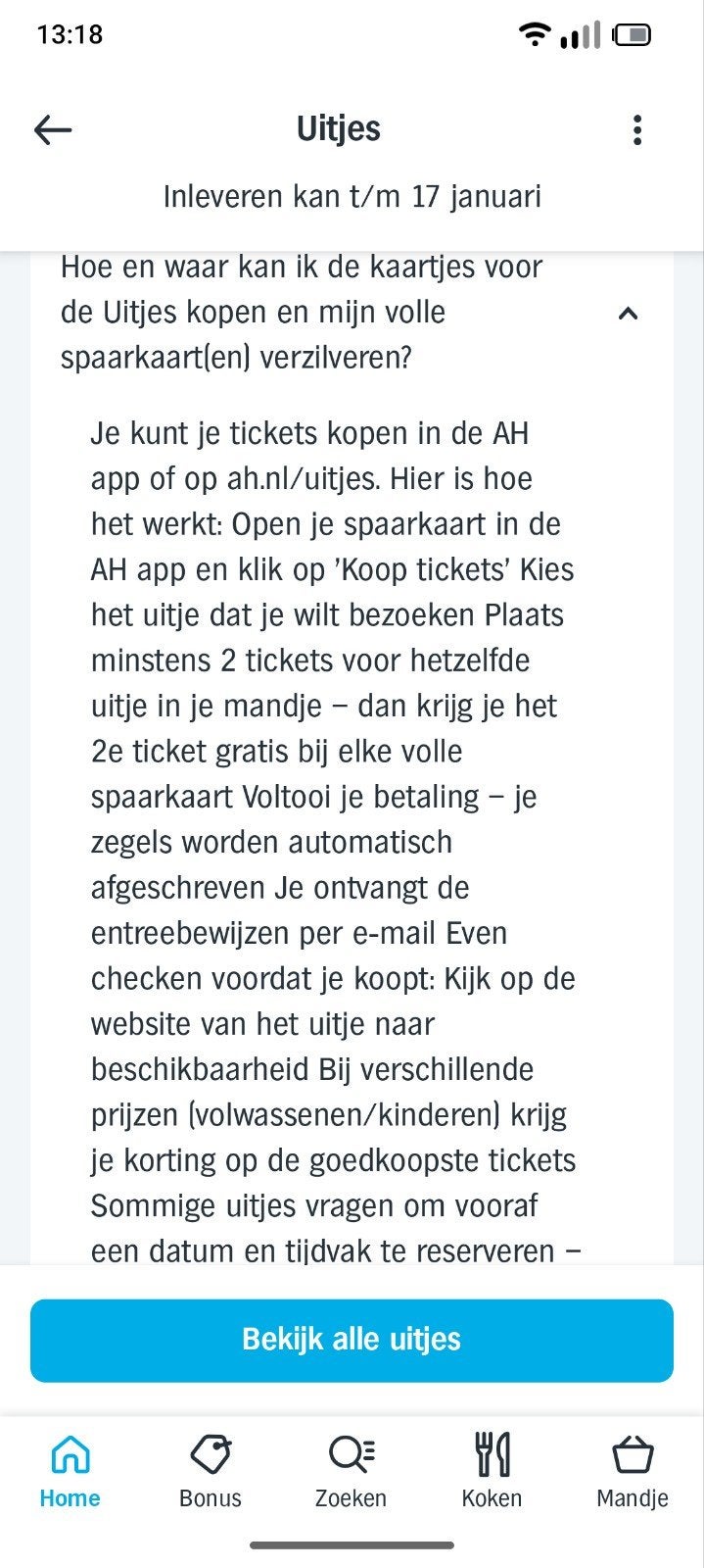 Aangeboden: 2e kaartje GRATIS uitjes zegels, Albert Heijn AH, Drie personen of meer, Kortingsbon