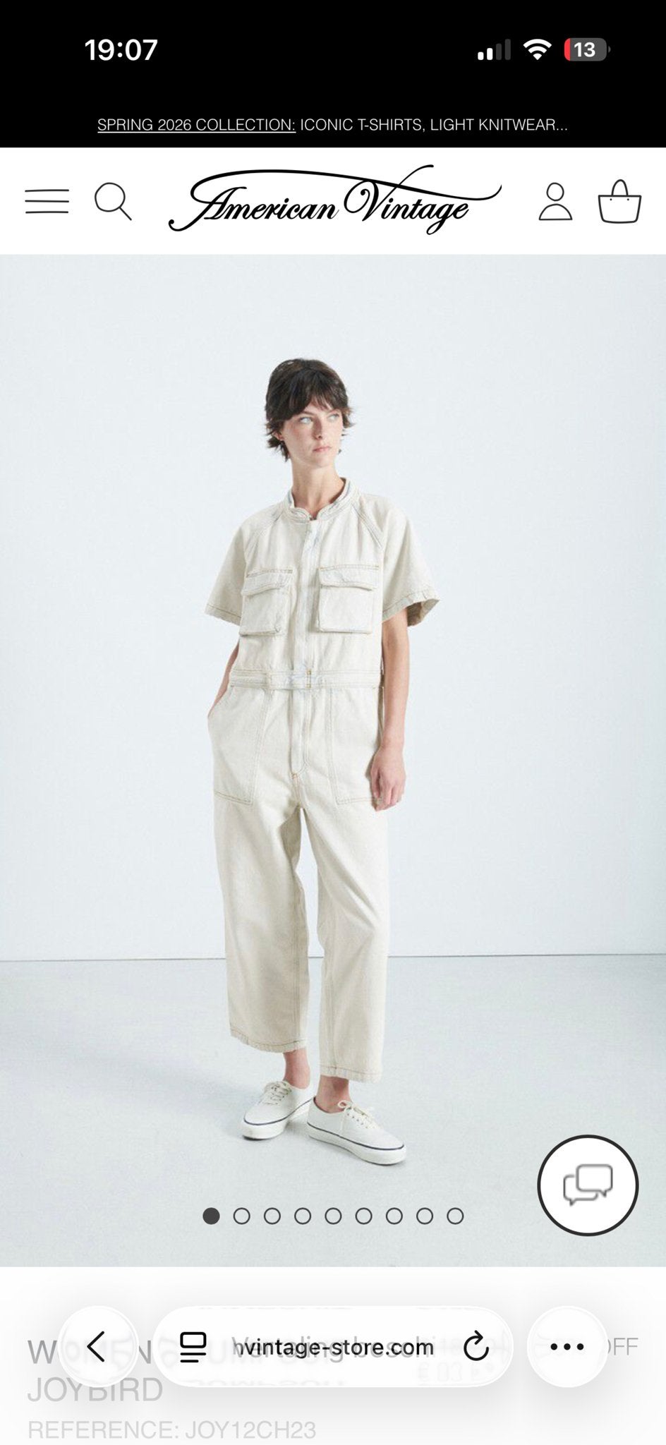 American Vintage Jumpsuit Maat M, Kleding | Dames, Ophalen of Verzenden, Nieuw, Maat 38/40 (M), Blauw