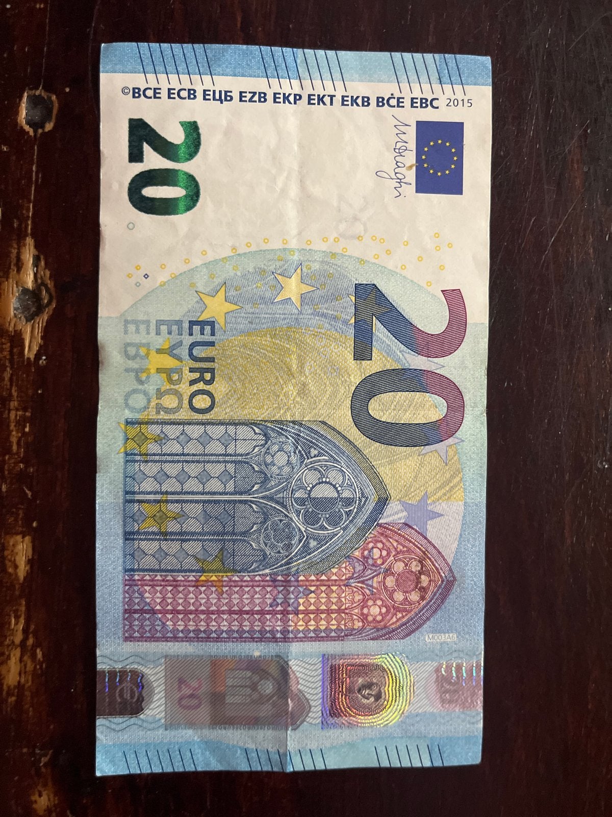20 Euro biljet 2015 - Portugal (M003A6), Ophalen of Verzenden, Portugal, 20 euro, Los biljet