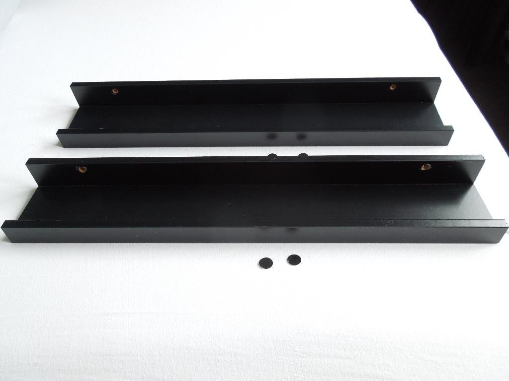 2 x Ikea zwarte Ribba plank 55cm, Ophalen of Verzenden, Gebruikt