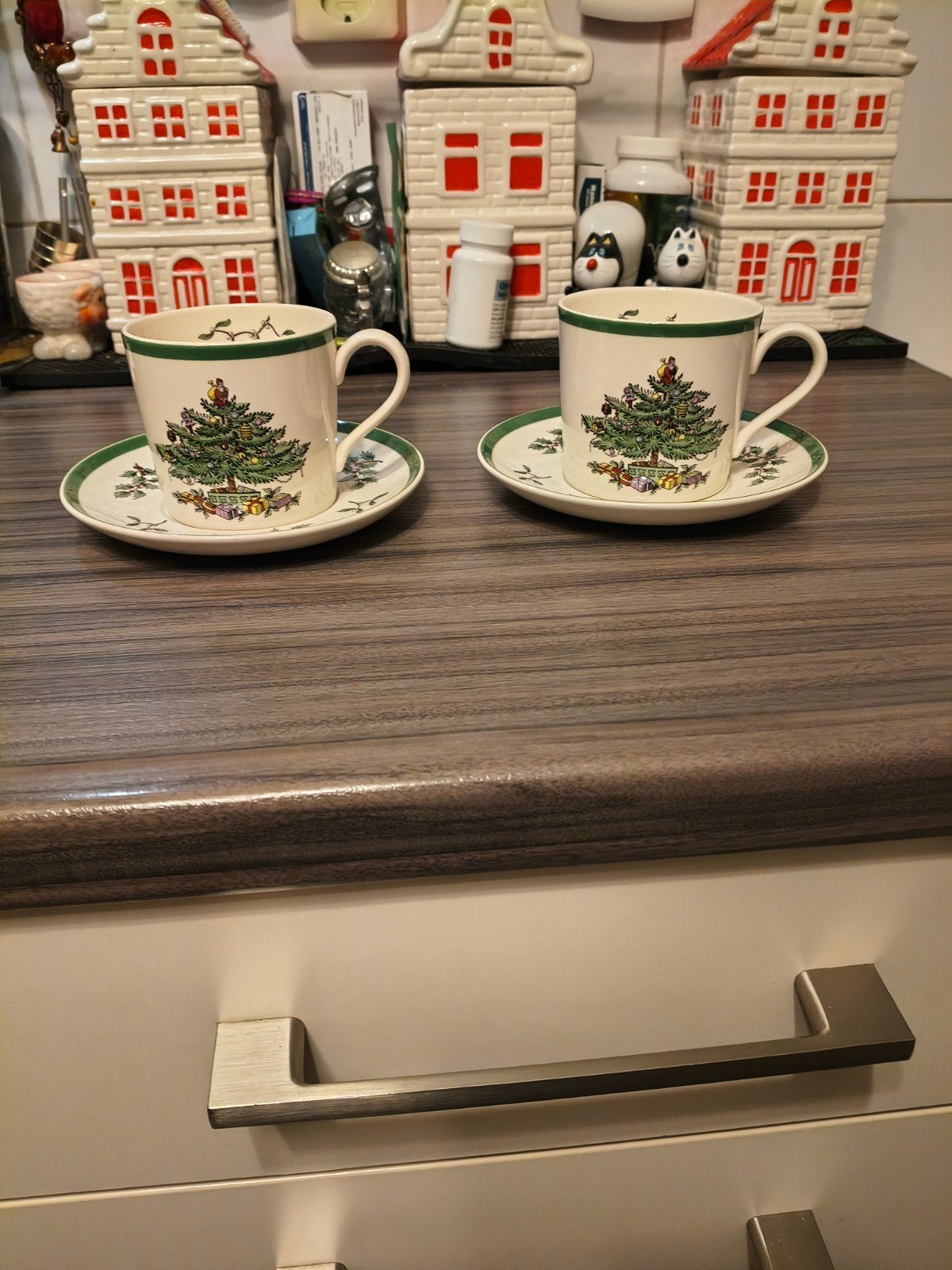 Spode Christmas Tree Kop en Schotel - Set van 2, Ophalen of Verzenden