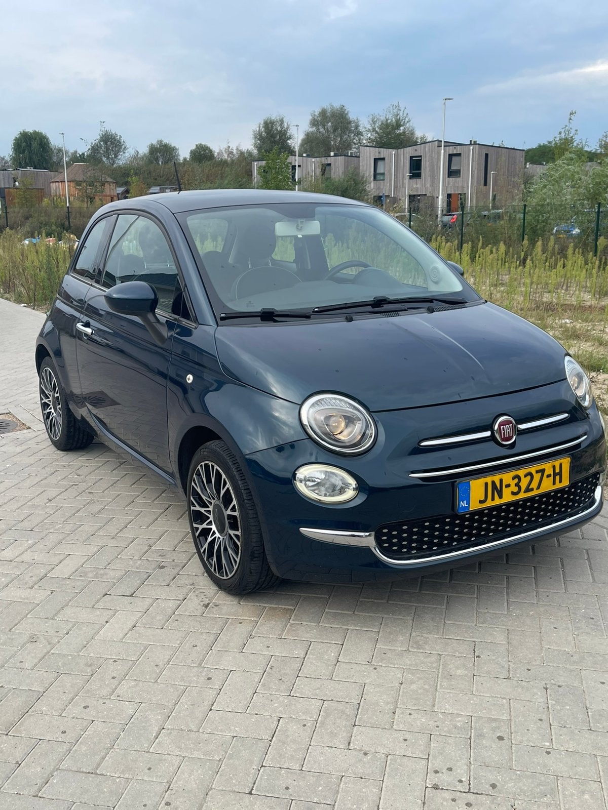 Fiat 500 1.2 C 2009 Blauw, Auto's, Voorwielaandrijving, 1242 cc, 4 cilinders, 840 kg