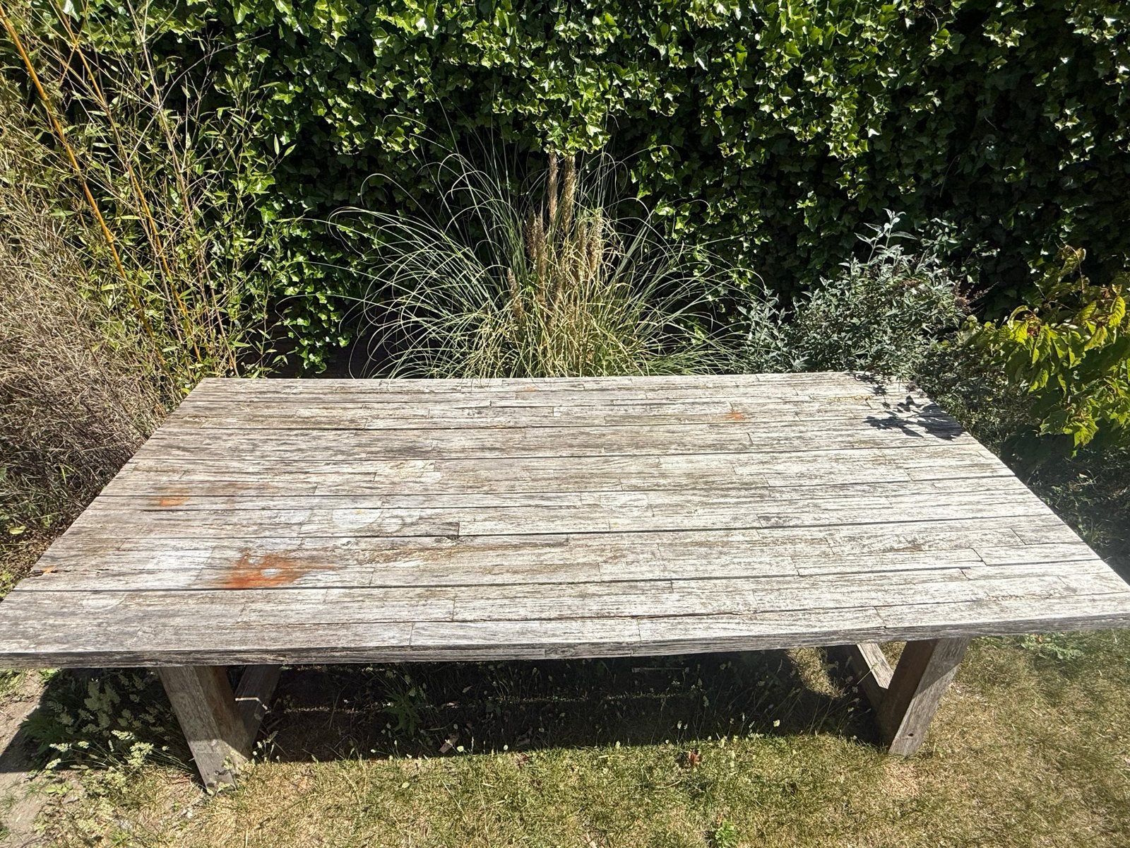 Gratis ophalen - houten tuintafel, Tuin en Terras, Ophalen, Gebruikt, Rechthoekig, Hout