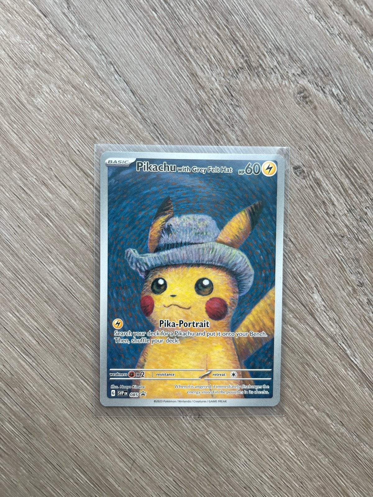 Pikachu With Grey Felt Hat 085 - Van Gogh Promo, Ophalen of Verzenden, Nieuw, Losse kaart