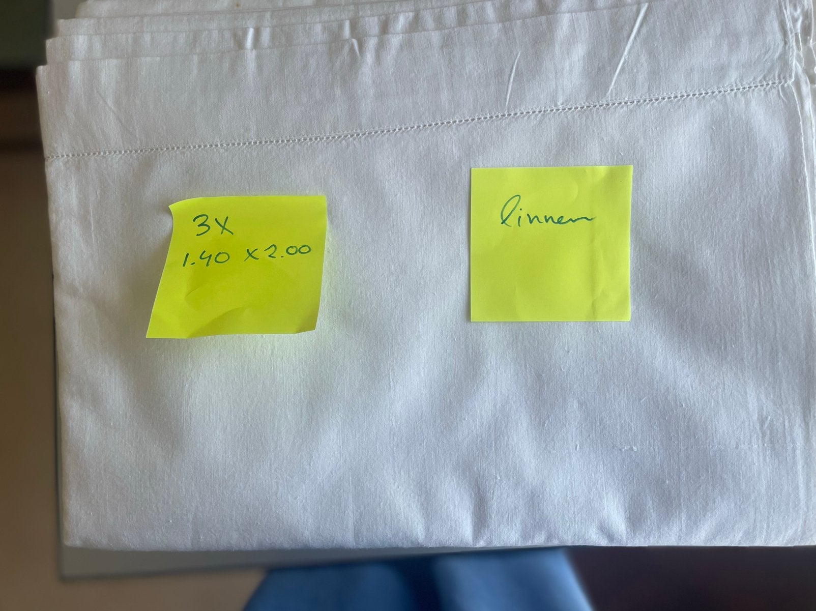 Brocant lakens. Alleen nog 2 van foto 1, en 3 en 6., Gebruikt, Overige maten, Wit, Linnen