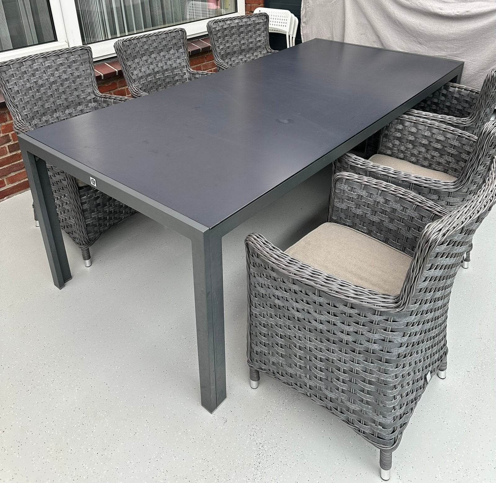 P&R Design tuinset 6-persoons, Ophalen, Gebruikt, 6 zitplaatsen, Wicker