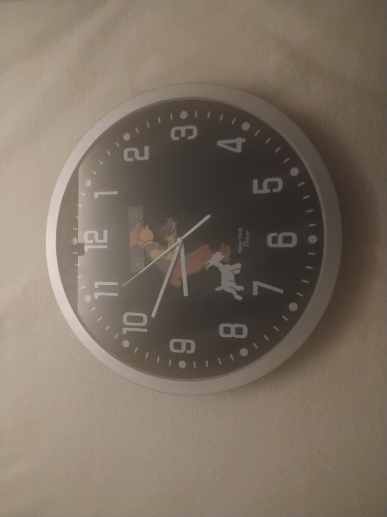 vintage Kuifje (Tintin) wandklok, Verzamelen, Stripfiguren, Ophalen of Verzenden, Kuifje, Zo goed als nieuw, Beeldje of Figuurtje