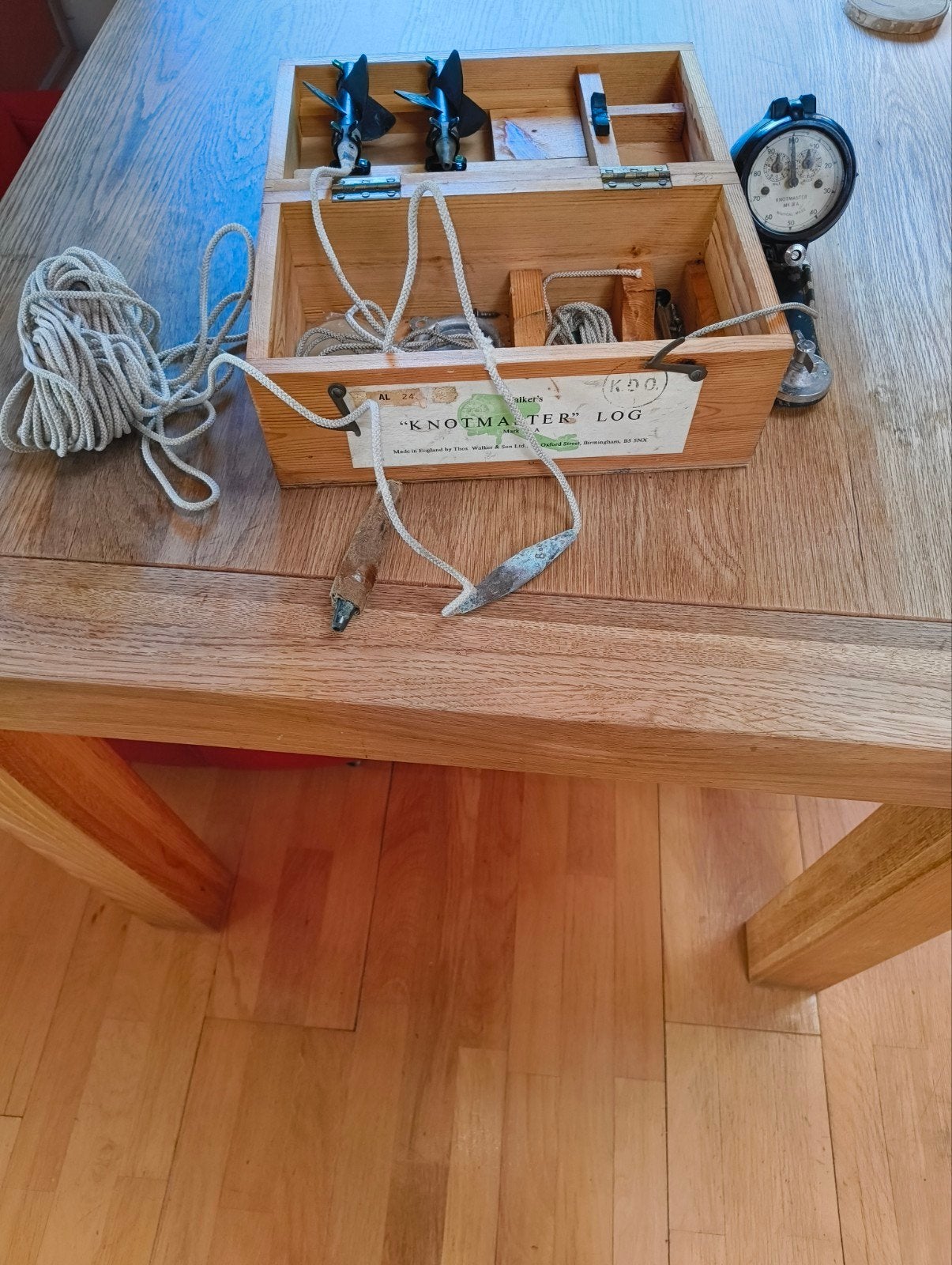 Vintage Knotmaster Log MK III A - Scheepssnelheidsmeter, Ophalen