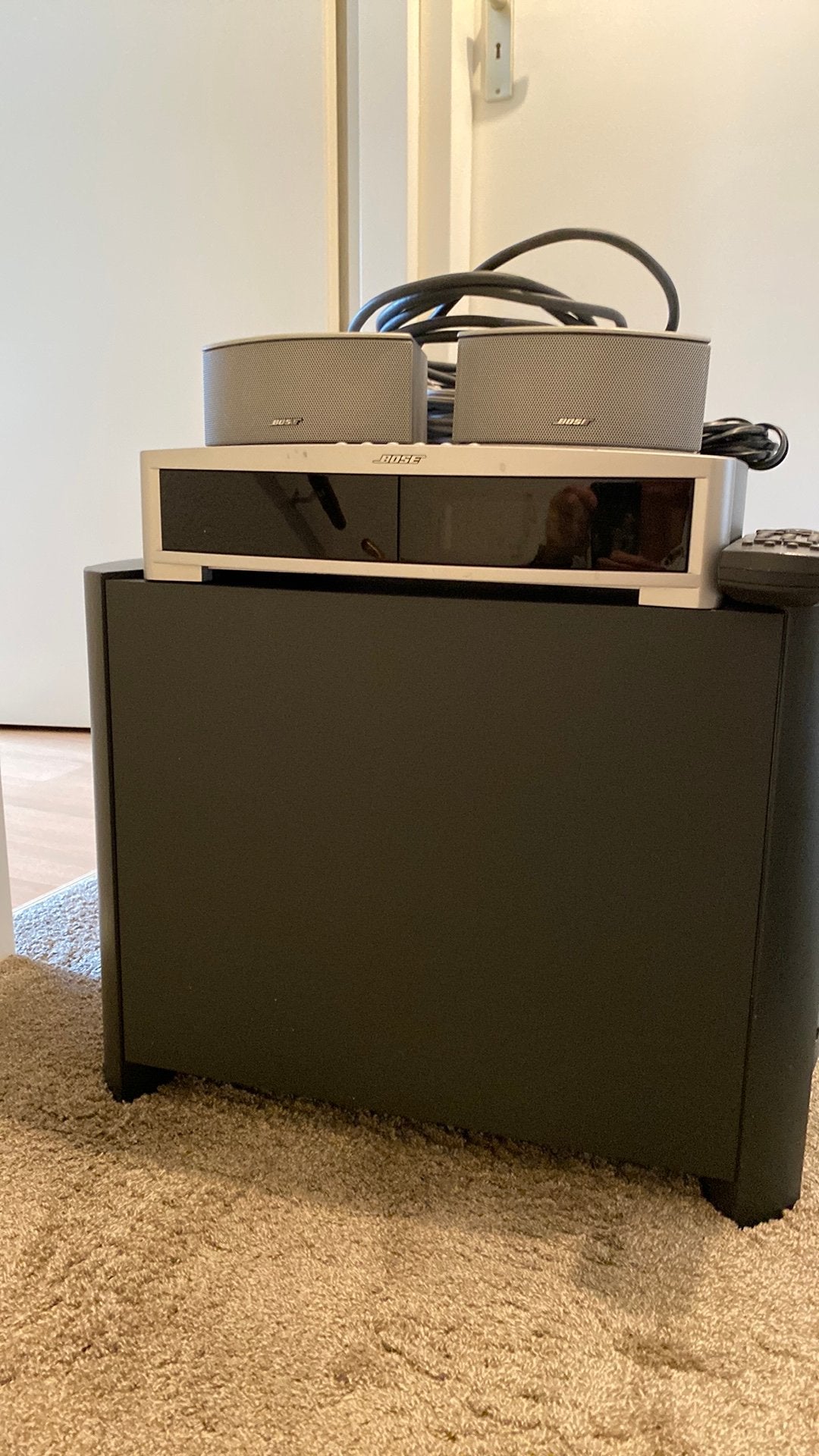 123 bose geluidssysteem, Subwoofer, Ophalen of Verzenden, Zo goed als nieuw, Bose