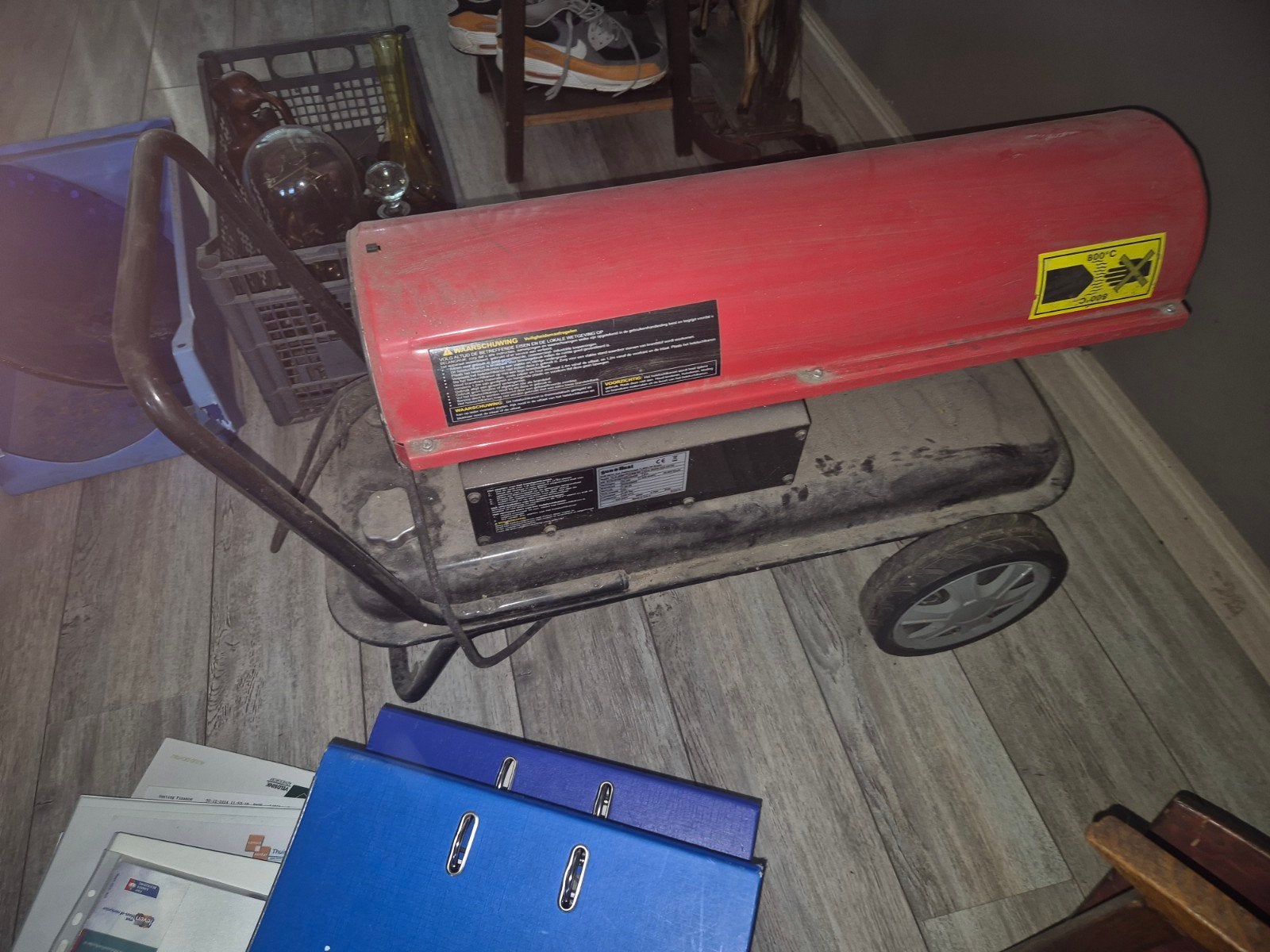 Goedwerkende Sun Heat heteluchtkanon 20kW, Ophalen