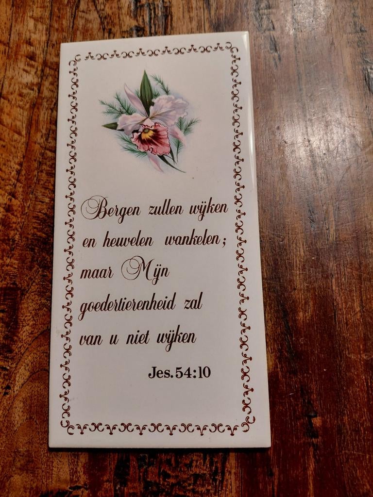 Tegeltje met tekst, Ophalen of Verzenden