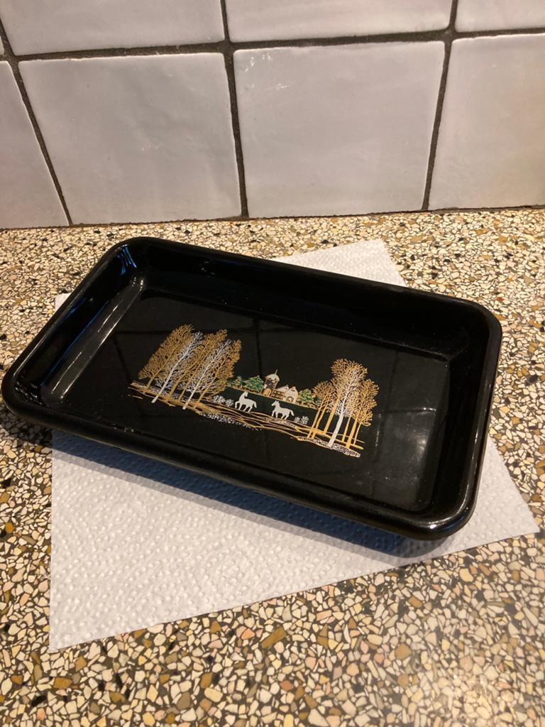 Dienblaadje, Ophalen of Verzenden, Zo goed als nieuw, Rond, Overige materialen