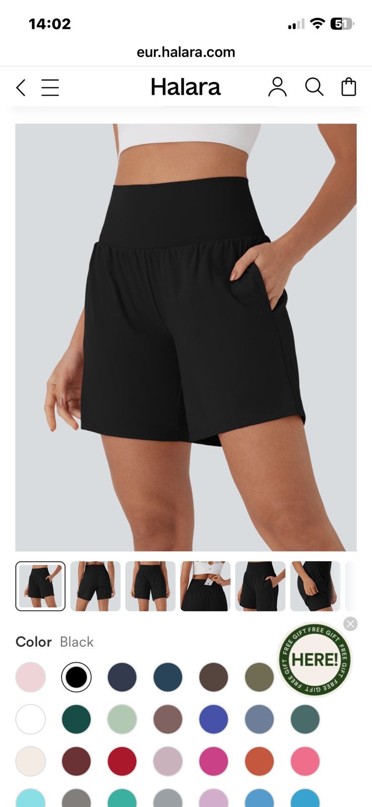 Korte broek dames Halara zwart travelstof XL, Kort, Zwart, Maat 46/48 (XL) of groter, Nieuw
