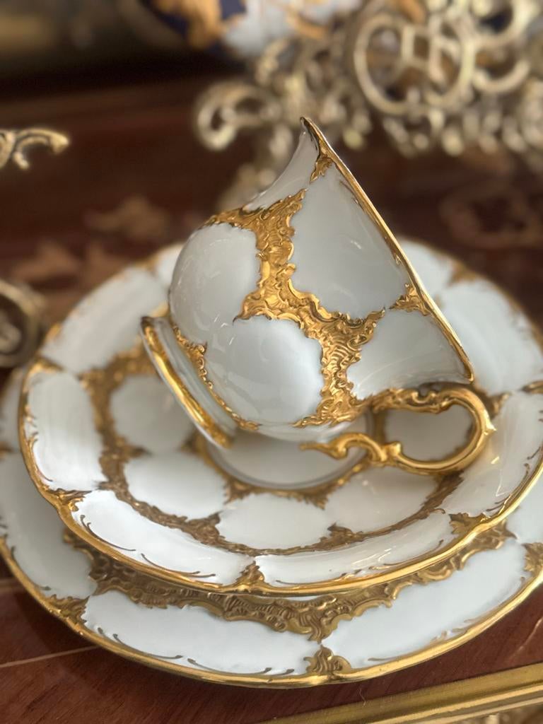 Meissen porseleinen thee trio-set, Ophalen of Verzenden