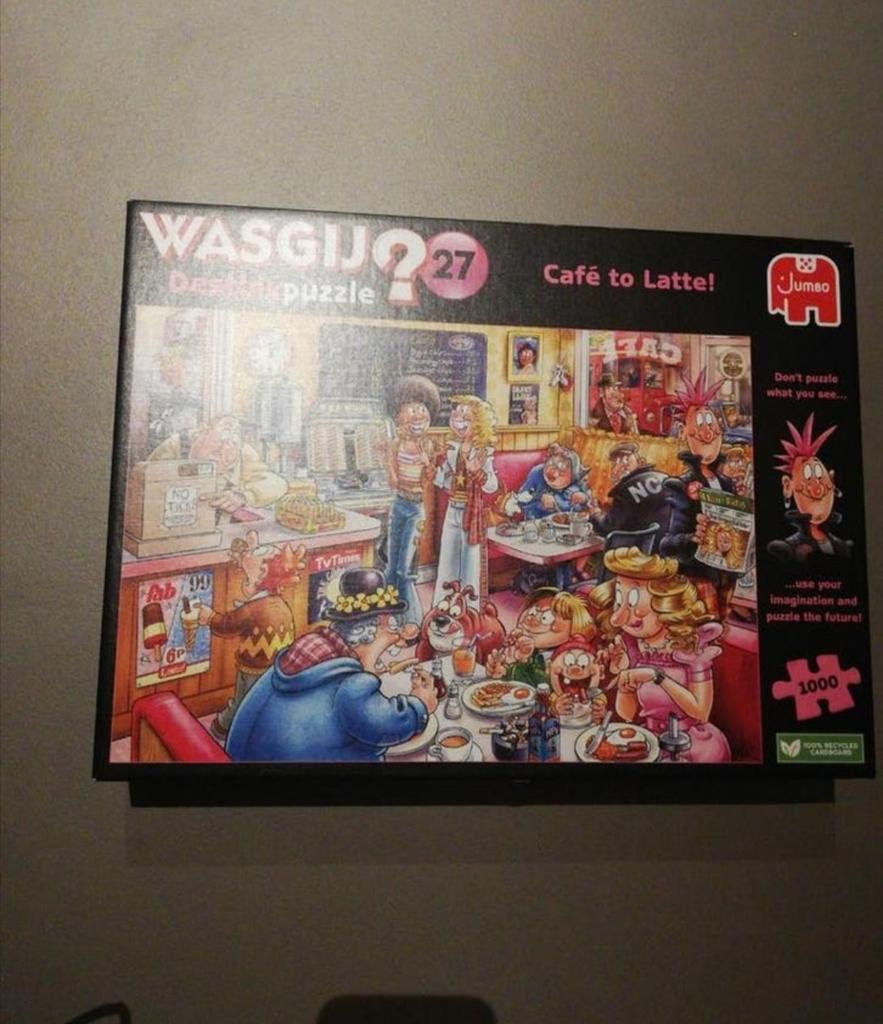 Wasgij destiny 27 café to latte, 1000 stukjes, Ophalen of Verzenden, 500 t/m 1500 stukjes, Zo goed als nieuw, Legpuzzel