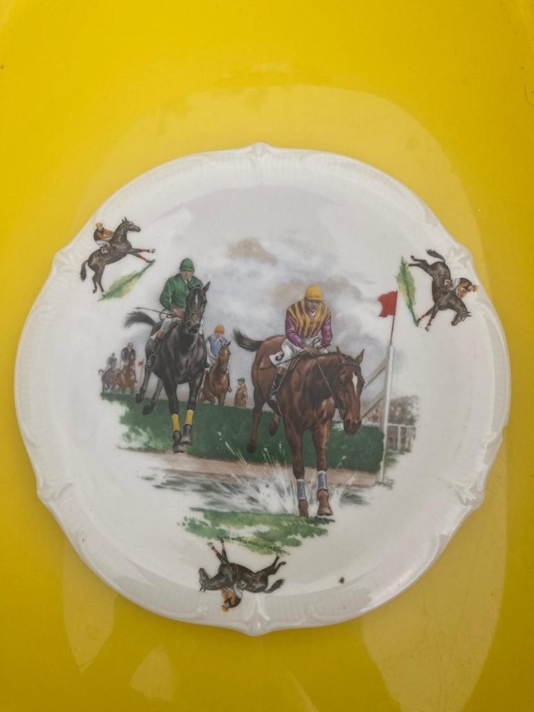 vintage 60 jaaar wandbord "Steeplechase" Carl Schuman, Antiek en Kunst, Ophalen of Verzenden