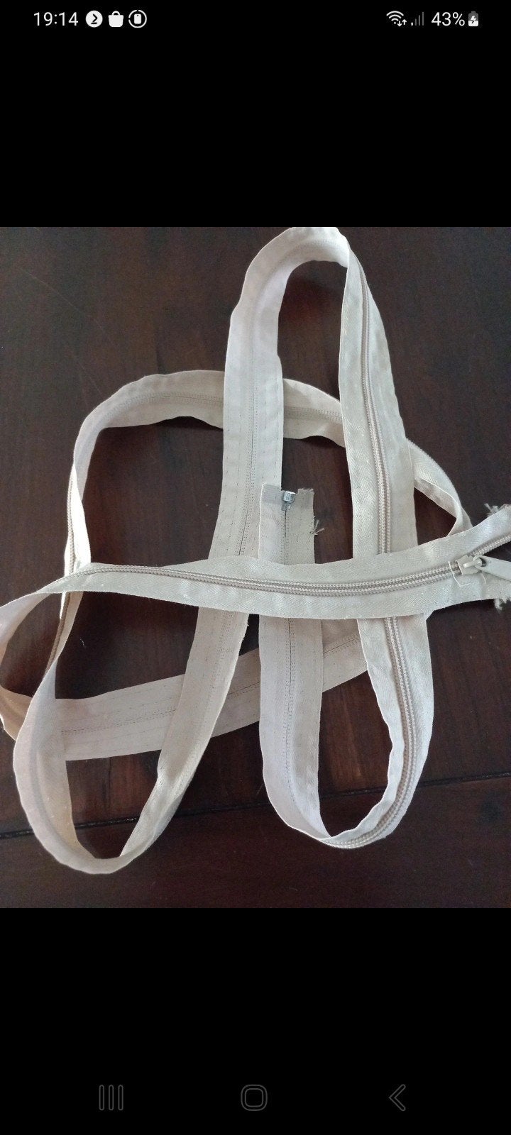 Tent rits 1.95 m beige dubbel deelbaar, Ophalen of Verzenden, Gebruikt