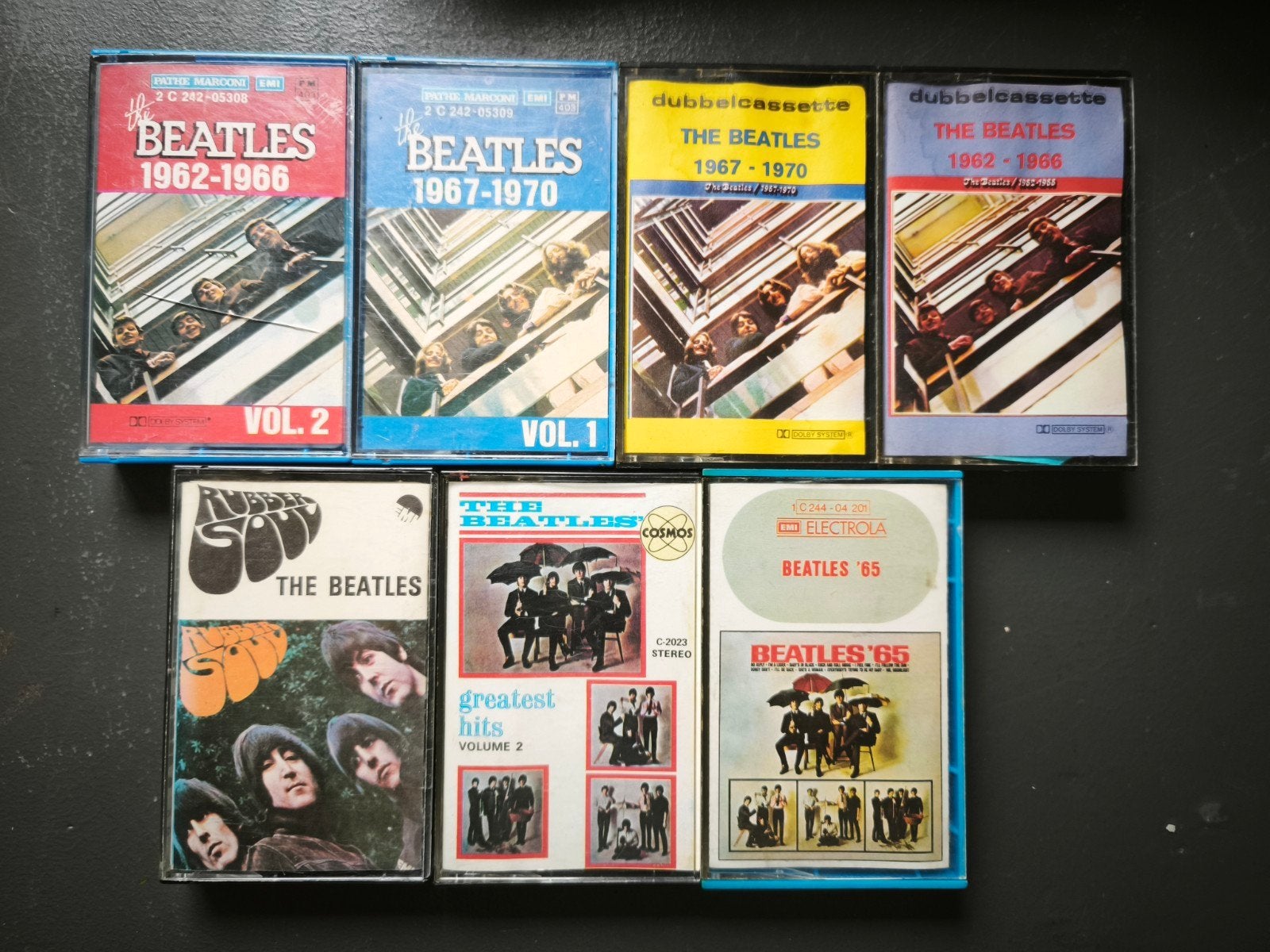 Beatles 7 stuks originele cassettebandjes., 2 t/m 25 bandjes, Ophalen of Verzenden, Zo goed als nieuw, Origineel