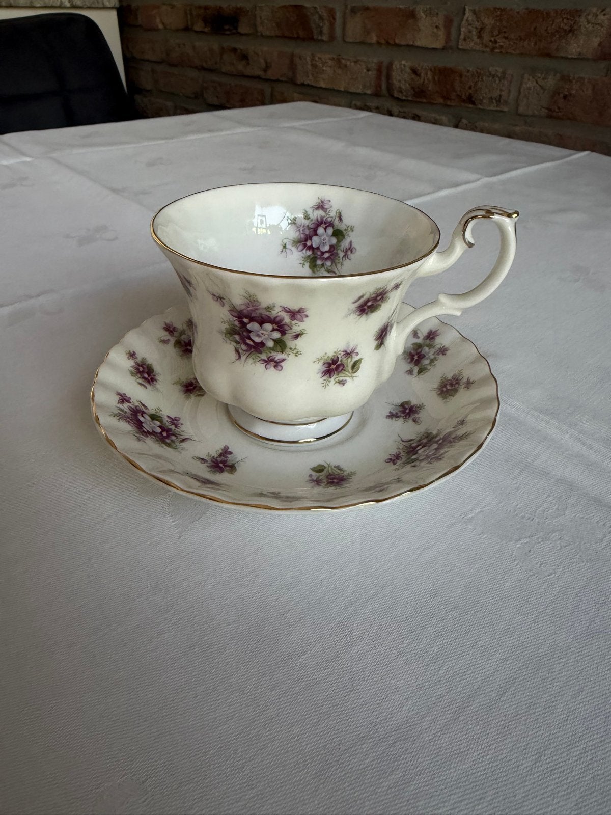 Royal Albert Sweet Violets Kop en Schotel - Perfecte Staat, Ophalen