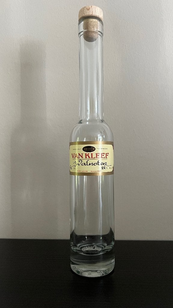 Van Kleef (lege) fles likeur walnoten 0,2 L, Ophalen, Zo goed als nieuw, Verpakking