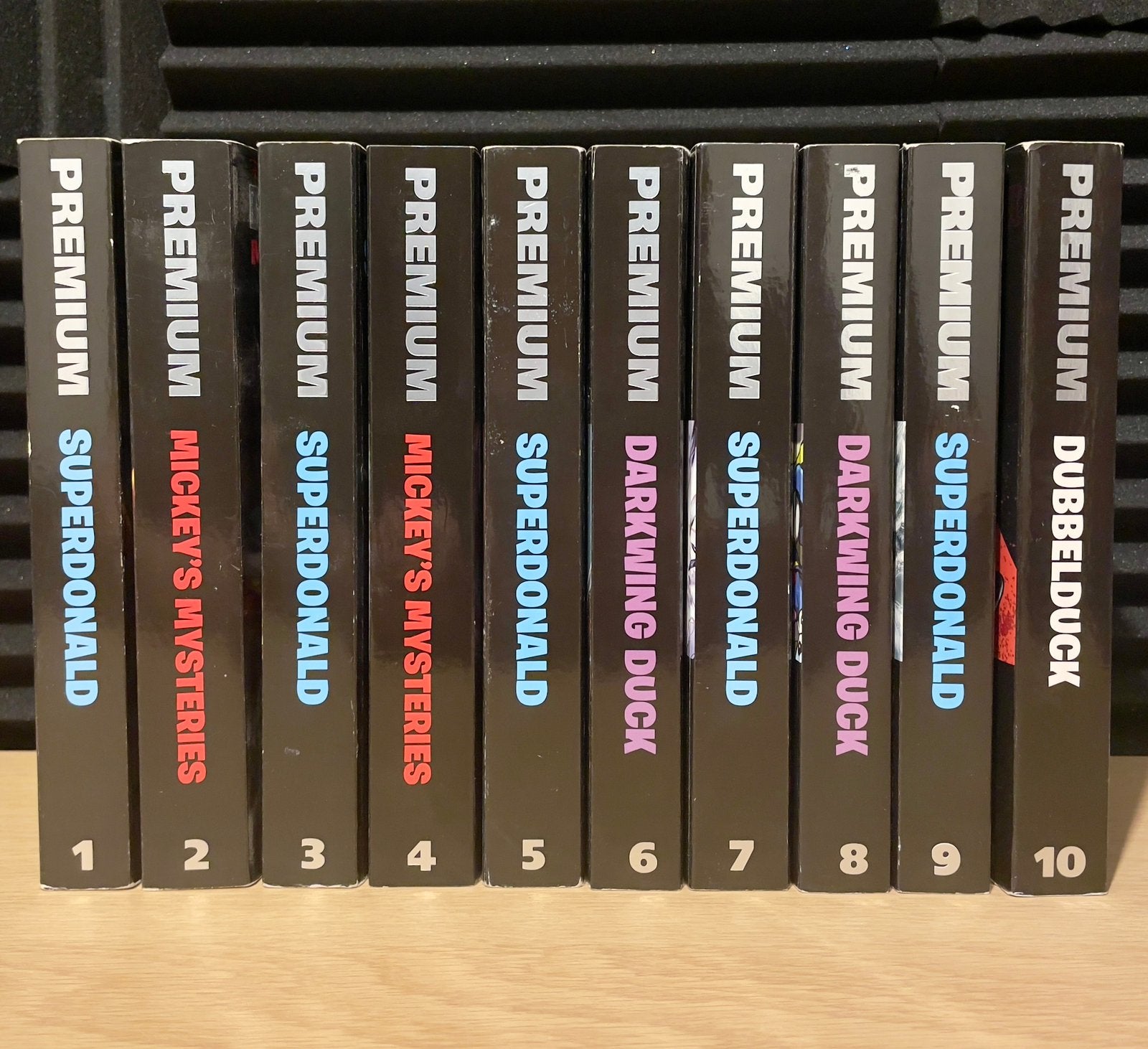 Prachtige complete set Donald Duck Premium pockets 1 t/m 10!, Meerdere stripboeken, Ophalen of Verzenden, Zo goed als nieuw