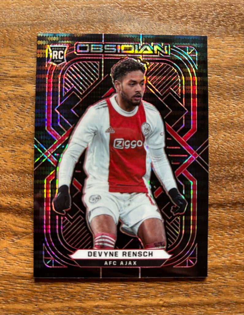 Devyne Rensch Rookie - Obsidian Panini 2021-22 Ajax /25, Ophalen of Verzenden, Nieuw, Ajax, Spelerskaart