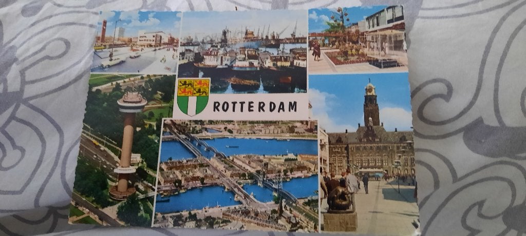 kaart Rotterdam verzamelkaart, Ophalen of Verzenden, 1960 tot 1980, Gelopen, Zuid-Holland