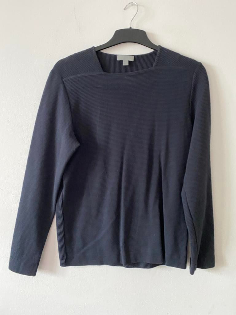 Heren COS trui blauw gestreept katoen vierkante hals maat S, .cos, Blauw, Ophalen of Verzenden, Gedragen