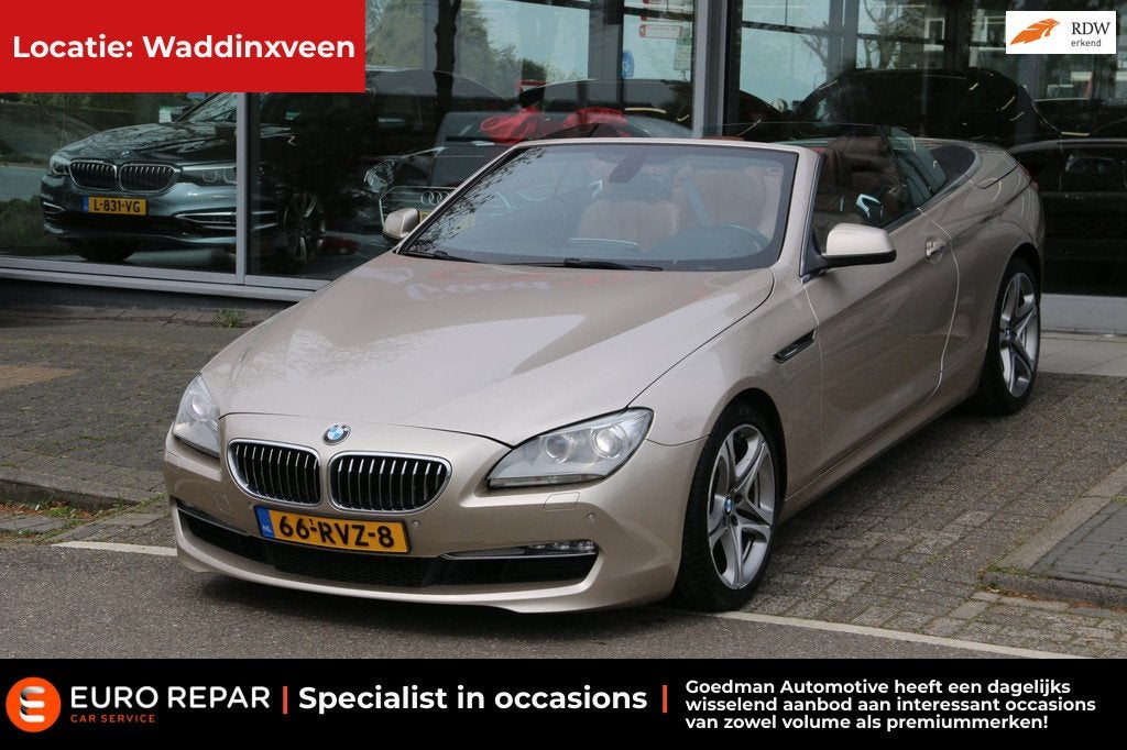 BMW 6-serie Cabrio 640i High Executive DEALER OND NL-AUTO NA, Auto's, BMW, Euro 5, Achterwielaandrijving, Gebruikt, Cabriolet
