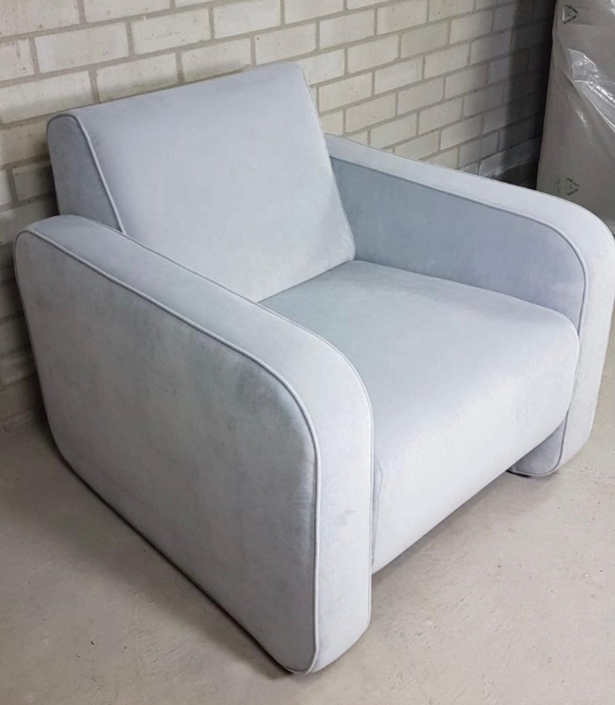 JAME Design Fauteuil | Velvet Grijs | Retro Look |, Huis en Inrichting, Fauteuils, Ophalen, 75 tot 100 cm, Zo goed als nieuw, Stof