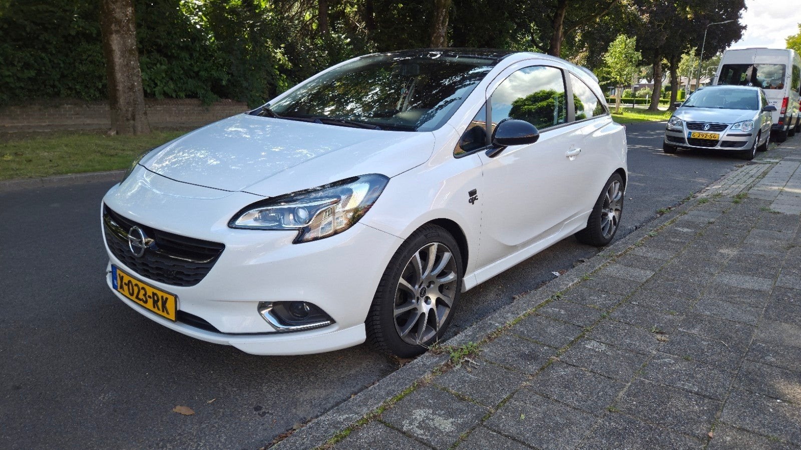 Opel Corsa e, OPC Line, full option, UNIEK!, Auto's, Voorwielaandrijving, Stof, 100 pk, Wit