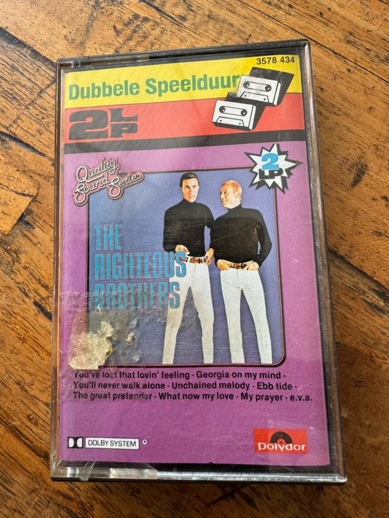 The Rightgeous Brothers : 2 lp op een cassette RE 1967, Gebruikt, 1 bandje, Ophalen of Verzenden, Origineel