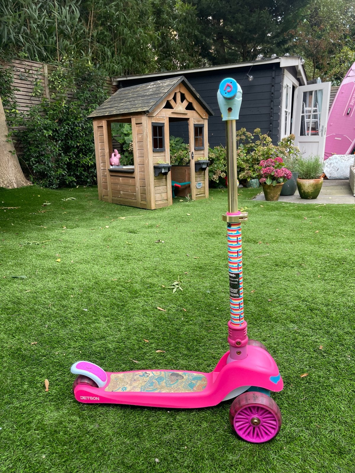 Roze Jetson kinderstep met 3 wielen, Ophalen, Gebruikt, Gewone step