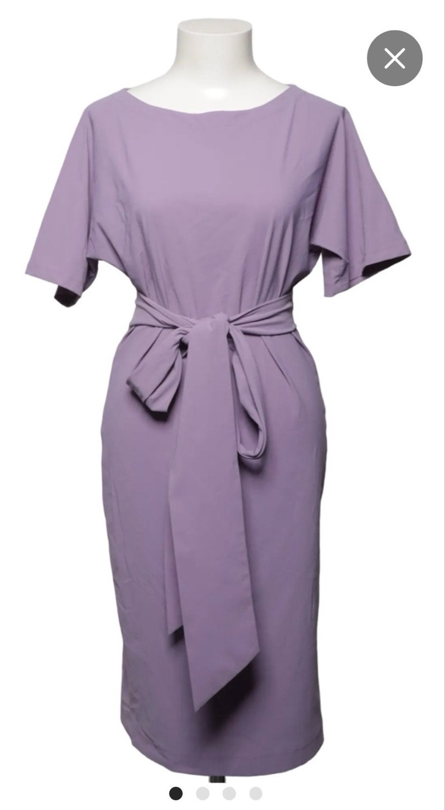 LaDress Aretha xxs of m Orchid jurk travelstof met sash lila, Maat 38/40 (M), Paars, Ophalen of Verzenden, Knielengte