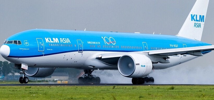KLM Asia logo ontwerpen, unica, Ophalen of Verzenden, Zo goed als nieuw, Kaart, Foto of Prent