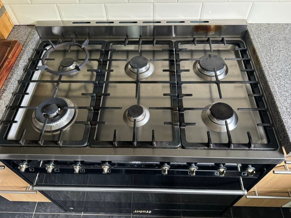 Smeg 6 pits, Witgoed en Apparatuur, Kookplaten, Ophalen, Gebruikt, Gas, Vrijstaand