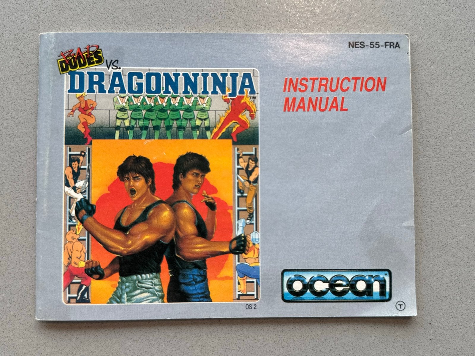 Bad Dudes vs. DragonNinja NES Handleiding (Ocean Software), 1 speler, Ophalen of Verzenden, Gebruikt, Vechten