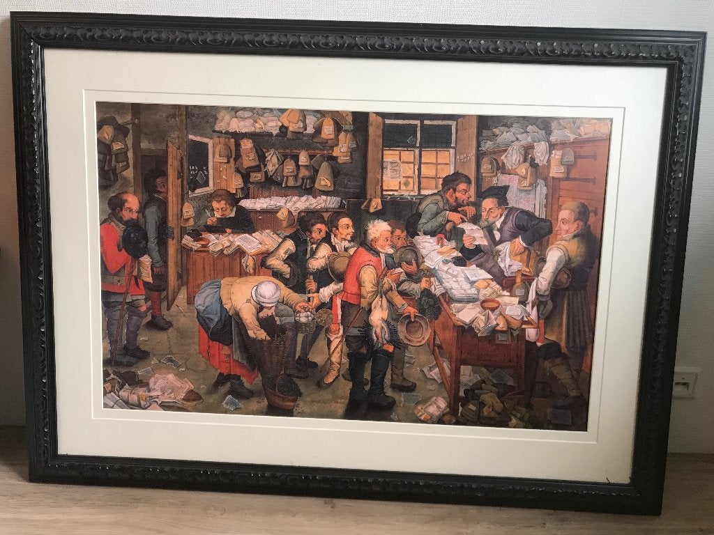Klassieke lijst met poster de boeren advocaat, Ophalen, Portret of Personen, Overige technieken, Bijzondere lijst