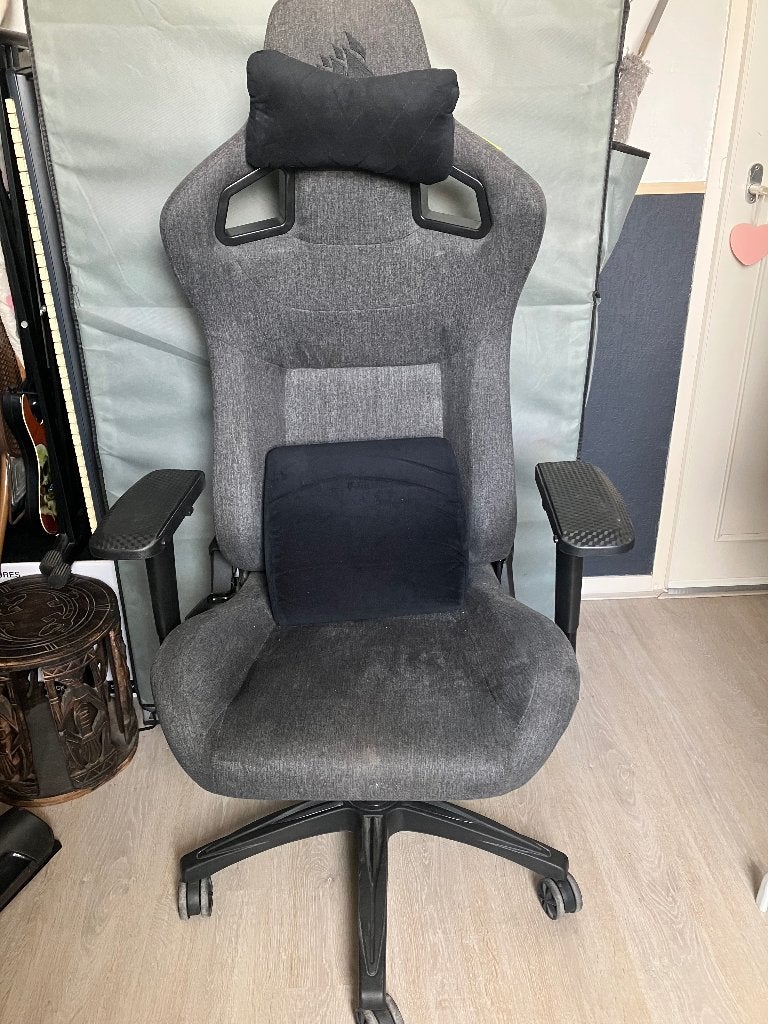 Bureau stoel Corsair T3 Rush Donkergrijs  Gamestoel, Ophalen, Gaming bureaustoel, Gebruikt, Grijs