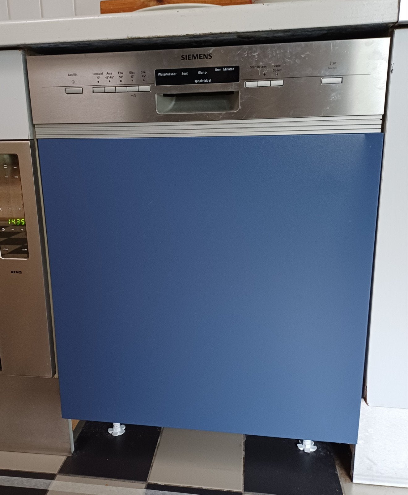 Siemens inbouw vaatwasser SN59M501NL/D4, blauw, Ophalen, Gebruikt, 60 cm of meer, Inbouw