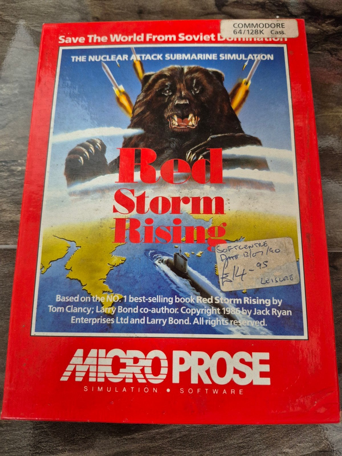 Red Storm Rising Commodore 64/128K disk + Cassette Game, Spelcomputers en Games, Games | Pc, Gebruikt, 1 speler, Ophalen of Verzenden