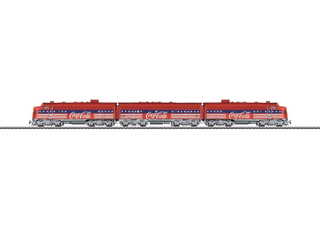 Marklin H0 39622 3 delige Diesellocomotief EMD F7 CocaCola, Hobby en Vrije tijd, Modeltreinen | H0, Wisselstroom, Locomotief, Nieuw