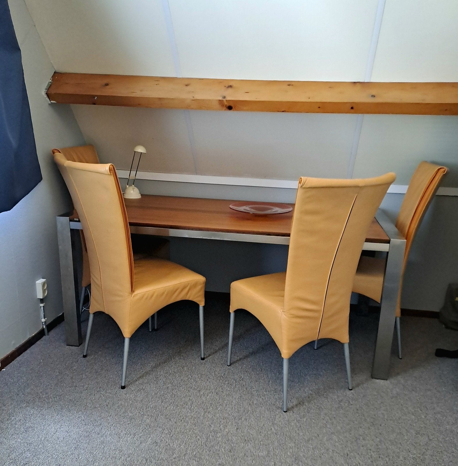 Eetkamerstoelen - Set van 4 stuks, leer, Ophalen, Gebruikt, Overige kleuren, Vier