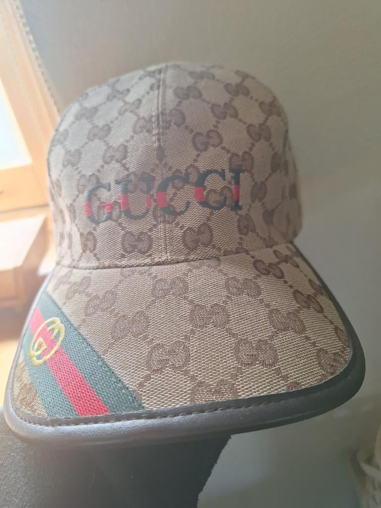 Gucci pet met GG-monogram en Web-detail, Ophalen, One size fits all, Gucci, Pet